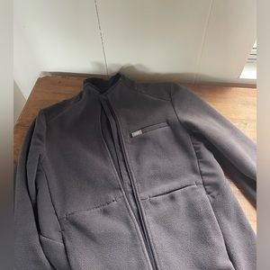 FIGS Deep Charcoal on-fleece jacket